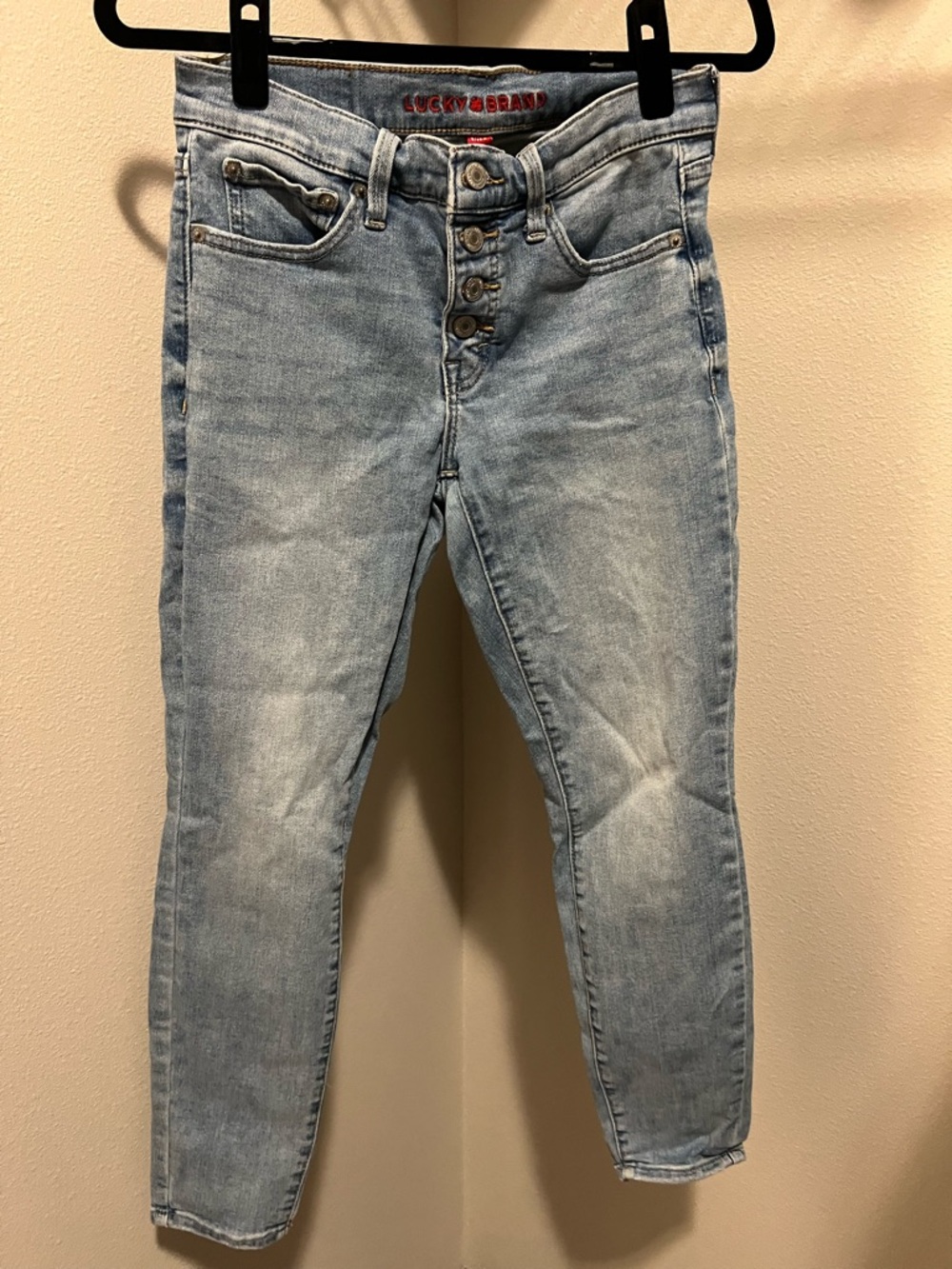 Lucky Brand Light Wash Skinny Jeans with Button-Fly